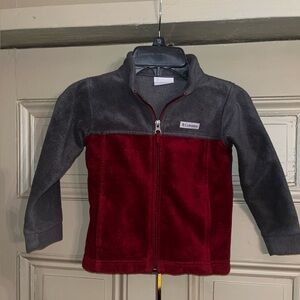 Columbia Red and Gray Fleece Jacket